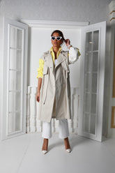 Two Tone Trench Coat
