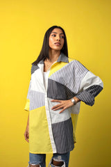 Breezy Yellow And Stripes Shirt