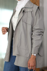 Soft Grey Oversized Top