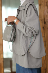 Soft Grey Oversized Top