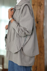 Soft Grey Oversized Top