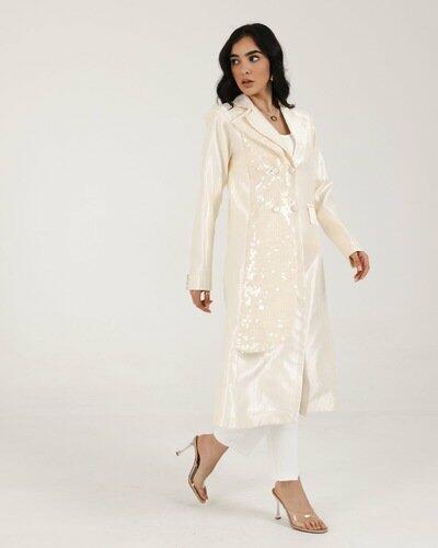 The Ivory Shine Blazer