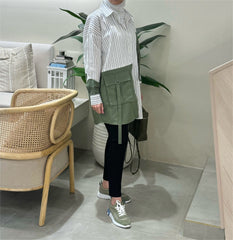 Striped shirt with pocket