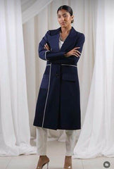 Navy Blue Stripes Coat