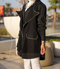 Black Double Top In One Piece