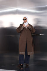 Mocha Check Trench Coat
