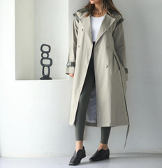Olive Belted Trench