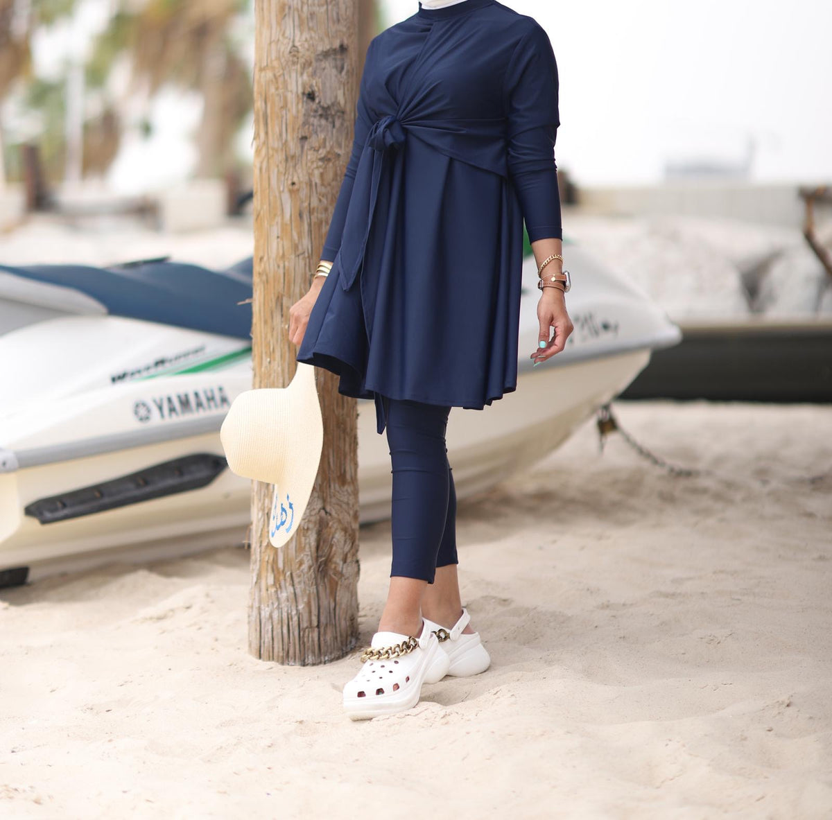 Blue Wrapping Swimsuit