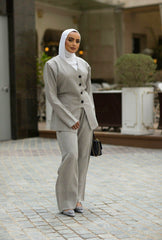 Minimalist Grey Suit Set