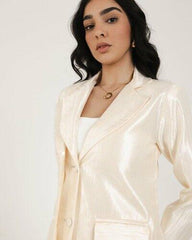 The Ivory Shine Blazer