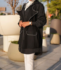 Black Double Top In One Piece