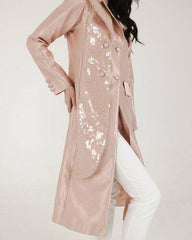 Long ,Shiny Pink Blazer