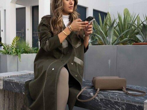 Olive Jacket With Leather