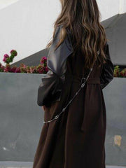 Brownie Coat With Leather