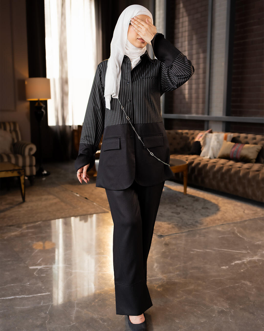 Black Soft Lines suit