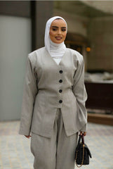 Minimalist Grey Suit Set