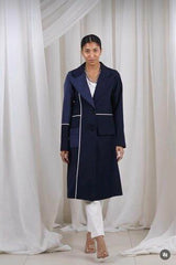 Navy Blue Stripes Coat
