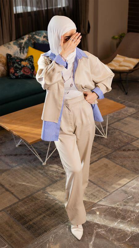 Striped Layered Suit