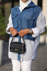 Denim Stripe Overshirt