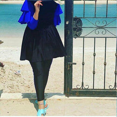 Blue Ruffles Swimsuit