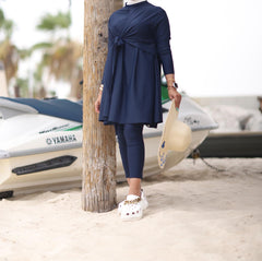 Blue Wrapping Swimsuit