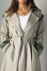 Olive Belted Trench
