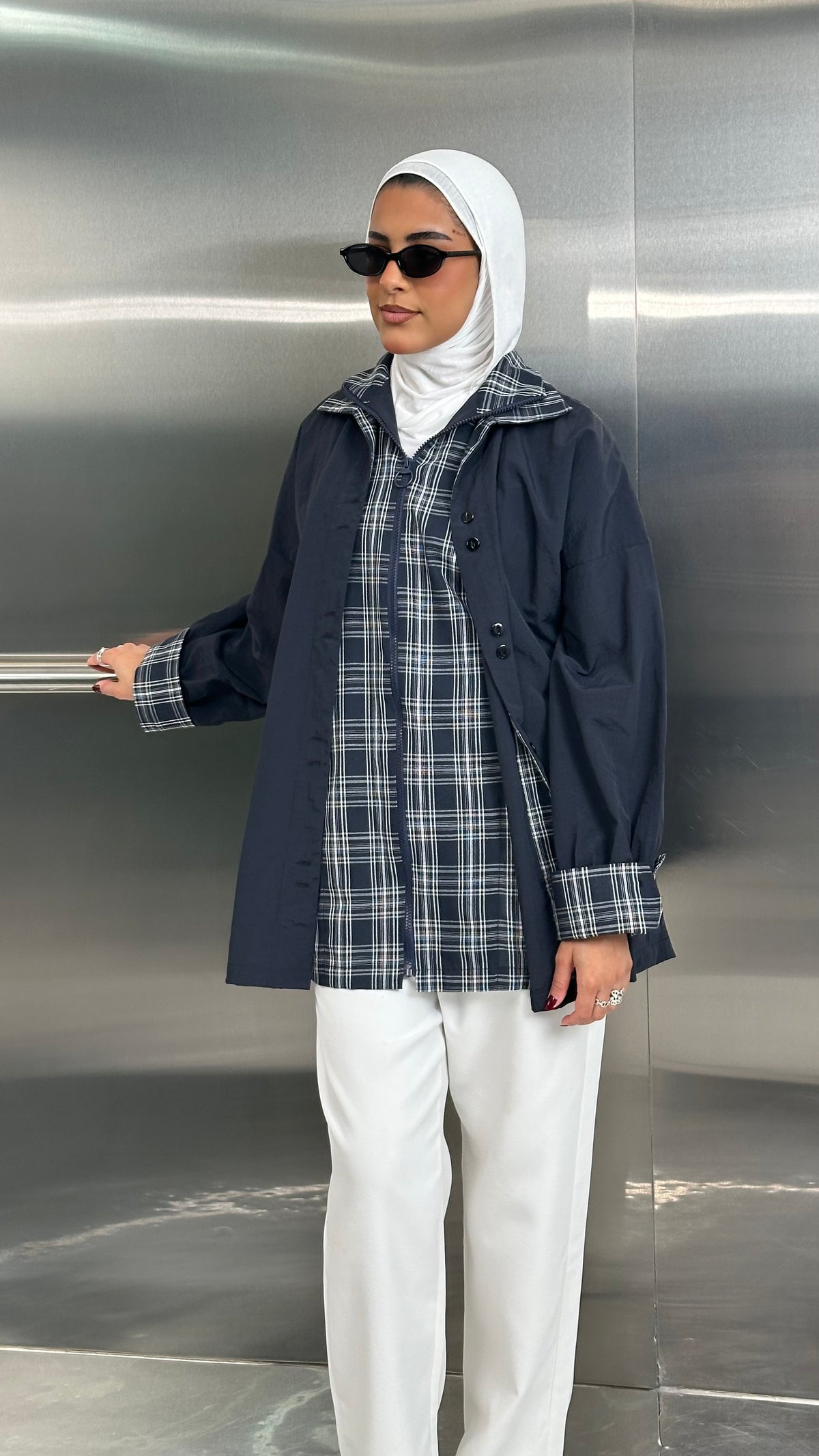 Navy Blue Double Shirt