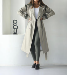 Olive Belted Trench