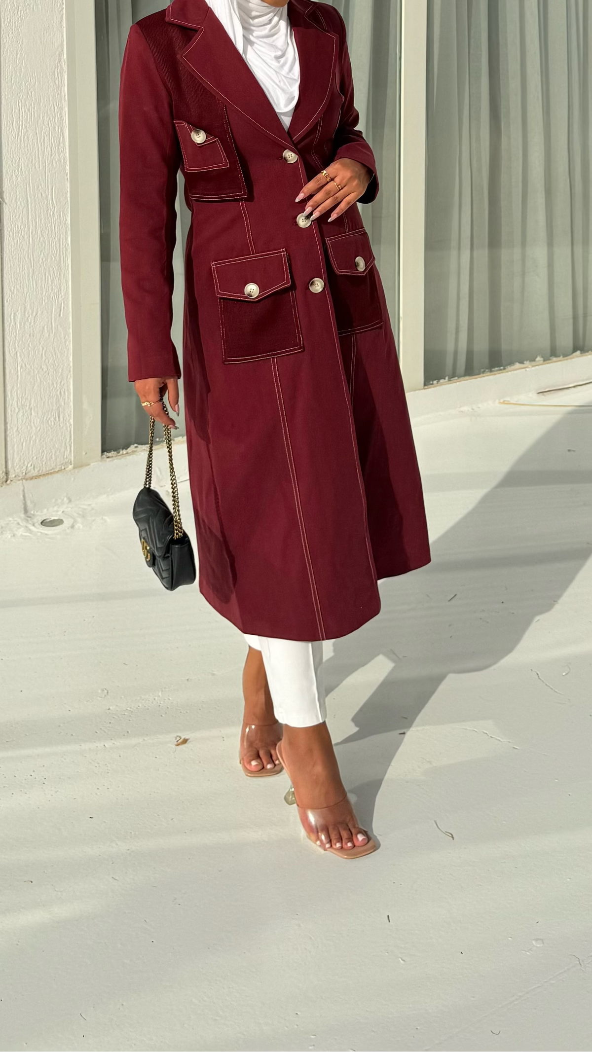 Long Burgundy Jacket