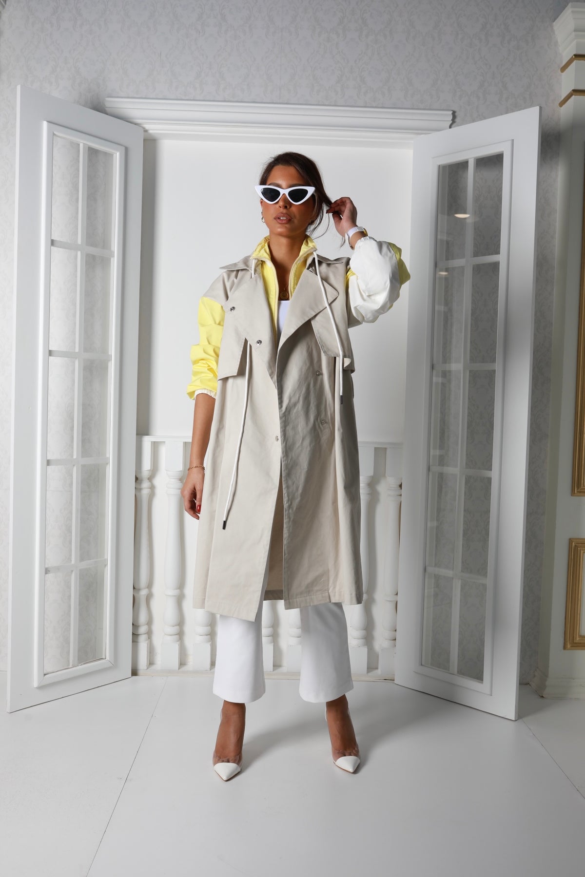 Two Tone Trench Coat